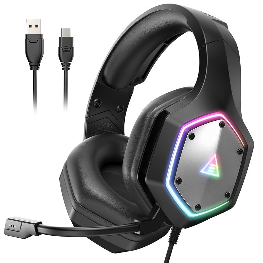 ゲーミングヘッドセット　EKSA Amazon.co.jp: EKSA ゲーミングヘッドセットPS4/PS5/PC用USB